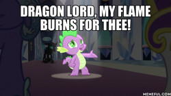 Size: 600x337 | Tagged: safe, edit, edited screencap, screencap, spike, thorax, g4, my little pony: friendship is magic, the times they are a changeling, a changeling can change, avatar the last airbender, caption, image macro, meme, memeful.com