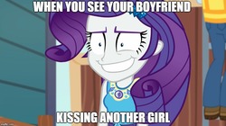 Size: 888x499 | Tagged: safe, edit, edited screencap, screencap, rarity, equestria girls, equestria girls specials, g4, my little pony equestria girls: better together, my little pony equestria girls: rollercoaster of friendship, image macro, meme, teeth