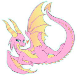 Size: 1116x1100 | Tagged: dead source, safe, artist:hioshiru, scales (g4), dragon, g4, the hearth's warming club, dragoness, female, heart, simple background, smiling, solo, white background