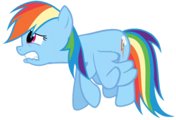 Size: 1411x957 | Tagged: safe, artist:demon1887, edit, edited screencap, screencap, rainbow dash, pegasus, pony, g4, spike at your service, female, nervous, not a vector, simple background, solo, transparent background, wings