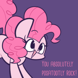 Size: 2000x2000 | Tagged: safe, artist:typhwosion, pinkie pie, earth pony, pony, g4, female, high res, mare, motivational, simple background, solo