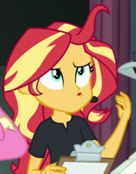 Size: 455x580 | Tagged: safe, screencap, sunset shimmer, all the world's off stage, equestria girls, g4, my little pony equestria girls: better together, cropped
