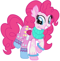 Size: 586x598 | Tagged: safe, artist:bezziie, pinkie pie, pony, equestria girls, g4, my little pony equestria girls: legend of everfree, alternate design, camp fashion show outfit, clothes, equestria girls ponified, female, ponified, simple background, solo, transparent background