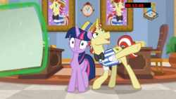 Size: 1280x720 | Tagged: safe, screencap, flim, twilight sparkle, alicorn, pony, friendship university, g4, boomerang (tv channel), twilight sparkle (alicorn)