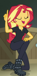 Size: 356x718 | Tagged: safe, screencap, sunset shimmer, all the world's off stage, all the world's off stage: twilight sparkle, equestria girls, g4, my little pony equestria girls: better together, cropped, director shimmer, female