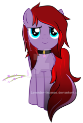 Size: 800x1191 | Tagged: safe, artist:lavender-incense, pony, collar, ear piercing, earring, jewelry, looking at you, piercing, simple background, solo, transparent background, watermark