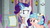 Size: 1024x576 | Tagged: safe, screencap, cozy glow, rarity, pegasus, pony, friendship university, g4, my little pony: friendship is magic, boomerang (tv channel), female, filly, pure concentrated unfiltered evil of the utmost potency