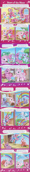 Size: 700x3948 | Tagged: safe, official comic, butterscotch (g3), desert rose, fluttershy (g3), minty, skywishes, star catcher, star swirl (g3), thistle whistle, tink-a-tink-a-too, twinkle twirl, wysteria, fairy pony, pegasus, pony, comic:my little pony (g3), g3, official, accident, ballerina, bandage, clothes, comic, costume, dance studio, dress, flying, harness, helping, injured, malapropism, my little pony, performance, pony princess, practice, rope, safety harness, speech bubble, stage, stars of the show, tack, tangled up, the show must go on (saying), theater