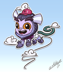 Size: 850x960 | Tagged: safe, artist:assasinmonkey, pony, a matter of principals, g4, ambidextrous, hat, marmoset, solo