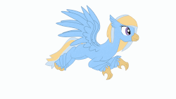Size: 1920x1080 | Tagged: artist needed, safe, oc, oc only, oc:sylvia hippogriff, classical hippogriff, hippogriff, animated, cute, flying, simple background, solo, transparent background