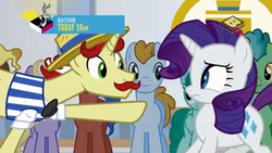 Size: 1024x576 | Tagged: safe, screencap, fast break, final countdown, flam, opulence, rarity, spring melody, sprinkle medley, sweet buzz, pony, friendship university, g4, background pony, boomerang (tv channel), las pegasus resident