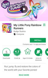 Size: 720x1151 | Tagged: safe, budge studios, applejack, rainbow dash, g4, my little pony rainbow runners, app store