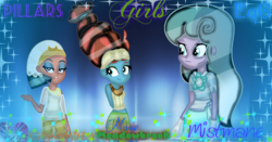 Size: 1096x576 | Tagged: safe, artist:foreverbunkey123, meadowbrook, mistmane, somnambula, equestria girls, g4, base used, equestria girls-ified, mage