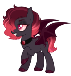 Size: 1024x1092 | Tagged: safe, artist:_spacemonkeyz_, oc, oc only, pony, vampony, bat wings, female, simple background, solo, transparent background