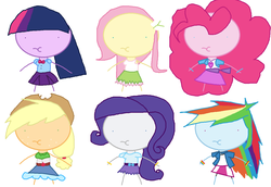 Size: 1270x874 | Tagged: safe, applejack, fluttershy, pinkie pie, rainbow dash, rarity, twilight sparkle, equestria girls, g4, 1000 hours in ms paint, :i, :t, dwight spergle, eppaljeck, humane five, humane six, ms paint, ponkie poy, ronbow dosh, rurrity, simple background, stylistic suck, white background
