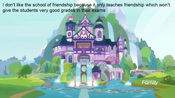 Size: 1280x720 | Tagged: safe, discovery family logo, exam, friendship, school, school of friendship