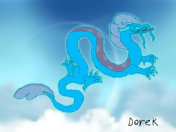Size: 640x480 | Tagged: safe, artist:derek the metagamer, ocellus, changeling, dragon, eastern dragon, g4, art academy, digtial drawing, disguise, disguised changeling, disney art academy, shenlong