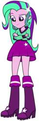 Size: 1024x3151 | Tagged: safe, artist:assassins-creed1999, aria blaze, trixie, equestria girls, g4, my little pony equestria girls: rainbow rocks, boots, clothes, clothes swap, female, high heel boots, hoodie, palette swap, recolor, shirt, shoes, simple background, skirt, solo, transparent background, trixie wearing her boots, trixie's clothes