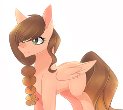 Size: 860x774 | Tagged: safe, artist:waterz-colrxz, oc, oc only, oc:autumn breeze, pegasus, pony, female, mare, simple background, solo, white background