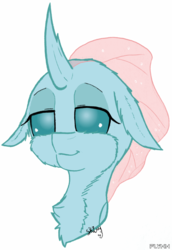 Size: 741x1079 | Tagged: safe, artist:flynnmlp, artist:shinycyan, ocellus, changedling, changeling, g4, bust, collaboration, female, lidded eyes, portrait, signature, simple background, solo, transparent background