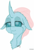 Size: 741x1079 | Tagged: safe, artist:flynnmlp, artist:shinycyan, ocellus, changedling, changeling, g4, bust, collaboration, female, lidded eyes, portrait, signature, simple background, solo, transparent background