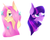 Size: 1000x800 | Tagged: safe, artist:waterz-colrxz, fluttershy, twilight sparkle, earth pony, pony, unicorn, g4, bust, earth pony twilight, fluttershy (g5 concept leak), g5 concept leak style, g5 concept leaks, portrait, simple background, twilight sparkle (g5 concept leak), unicorn fluttershy, white background