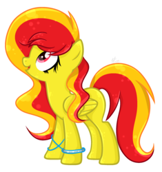 Size: 1600x1700 | Tagged: safe, artist:xxmelody-scribblexx, oc, oc only, oc:dazzle flame, pegasus, pony, female, mare, simple background, solo, transparent background, white outline
