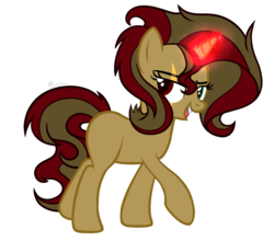 Size: 2500x2200 | Tagged: safe, artist:xxmelody-scribblexx, oc, oc only, pony, unicorn, crack ship offspring, eye scar, female, glowing horn, high res, horn, magic, mare, offspring, parent:king sombra, parent:sunset shimmer, parents:sunbra, scar, simple background, solo, transparent background