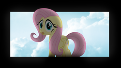 Size: 1920x1080 | Tagged: safe, artist:penguinsn1fan, fluttershy, pony, g4, female, floppy ears, solo, wallpaper