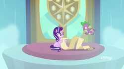 Size: 1920x1080 | Tagged: safe, screencap, spike, starlight glimmer, dragon, pony, a matter of principals, g4, my little pony: friendship is magic, list, winged spike, wings