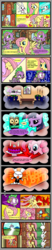 Size: 1000x4825 | Tagged: safe, artist:metal-jacket444, angel bunny, fluttershy, owlowiscious, pinkie pie, spike, twilight sparkle, alicorn, dragon, earth pony, pegasus, pony, comic:angel vs spike, g4, alternate hairstyle, bandage, breaking the fourth wall, butt, cake, candle, clothes, coffin, female, flutterbutt, food, funeral, heart, male, mare, one eye closed, plot, run away, suit, swapped hair, twilight sparkle (alicorn), wink