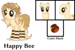 Size: 3233x2144 | Tagged: safe, artist:bluemoonbluepony, oc, oc only, oc:happy bee, pegasus, pony, female, high res, mare, reference sheet, simple background, solo, transparent background