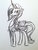 Size: 3024x4032 | Tagged: safe, artist:smirk, sassy saddles, pony, g4, female, monochrome, solo, traditional art