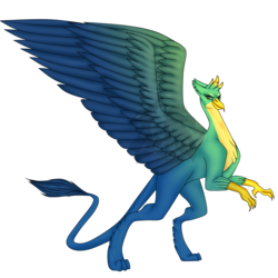 Size: 1600x1600 | Tagged: safe, artist:zorriya, gallus, griffon, g4, male, rearing, simple background, smiling, smirk, solo, transparent background, watermark