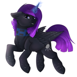 Size: 1756x1744 | Tagged: safe, artist:kao-chou, oc, oc only, oc:glimmer sphere, alicorn, pony, alicorn oc, female, magic, simple background, solo, transparent background