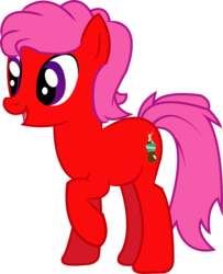 Size: 1840x2262 | Tagged: safe, artist:electrochoc, oc, oc only, oc:cherry fizz, pony, female, needs more saturation, simple background, solo, transparent background, vector