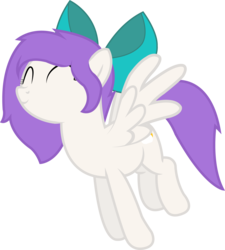 Size: 2398x2670 | Tagged: safe, artist:electrochoc, oc, oc only, oc:lavender sunrise, pegasus, pony, bow, female, high res, simple background, solo, transparent background, vector