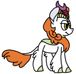 Size: 1005x984 | Tagged: safe, artist:smurfettyblue, derpibooru exclusive, autumn blaze, kirin, g4, sounds of silence, digital art, female, simple background, solo, white background