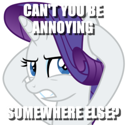 Size: 1000x984 | Tagged: safe, rarity, pony, g4, annoyed, image macro, meme, question, reaction image, solo