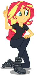 Size: 1551x3145 | Tagged: safe, artist:lifes-remedy, sunset shimmer, all the world's off stage, all the world's off stage: twilight sparkle, equestria girls, g4, my little pony equestria girls: better together, clothes, female, simple background, smiling, solo, transparent background, vector