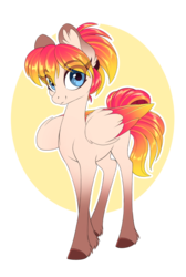 Size: 500x743 | Tagged: safe, artist:silkensaddle, oc, oc only, oc:olivine, pegasus, pony, ear fluff, female, looking at you, mare, simple background, smiling, solo, transparent background, unshorn fetlocks, wings