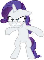 Size: 7000x9500 | Tagged: safe, artist:tardifice, rarity, pony, unicorn, g4, the mean 6, absurd resolution, bipedal, female, gritted teeth, mare, simple background, solo, transparent background, vector