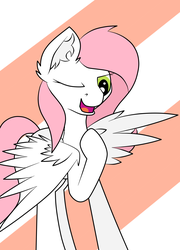 Size: 2660x3696 | Tagged: safe, artist:luriel maelstrom, oc, oc only, oc:sugar morning, pegasus, pony, abstract background, high res, one eye closed, simple background, solo, wink