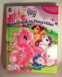 Size: 1403x1736 | Tagged: safe, pinkie pie (g3), scootaloo (g3), sweetie belle (g3), toola-roola, g3, book, my busy books