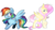 Size: 1024x576 | Tagged: safe, artist:ak4neh, artist:lynchristina, fluttershy, rainbow dash, pegasus, pony, g4, collaboration, digital art, duo, female, looking at each other, looking back, mare, simple background, transparent background