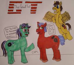 Size: 1374x1214 | Tagged: safe, artist:rapidsnap, oc, oc only, earth pony, pegasus, pony, unicorn, crossover, grand tour, james may, jeremy clarkson, richard hammond, traditional art