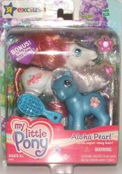 Size: 446x637 | Tagged: safe, photographer:collector1, aloha pearl, baby bellaluna, pony, g3, baby, baby pony, box, brush, irl, photo, toy