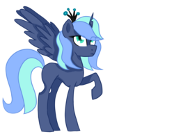 Size: 2500x2000 | Tagged: safe, artist:sodadoodle, oc, oc only, oc:moon mist, alicorn, changepony, hybrid, pony, high res, interspecies offspring, magical lesbian spawn, offspring, parent:princess luna, parent:queen chrysalis, parents:chrysaluna, simple background, sodaverse, solo, transparent background