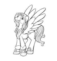 Size: 1242x1332 | Tagged: safe, artist:riverfox237, oc, pegasus, pony, commission, lineart, peppertop, thedragontutor