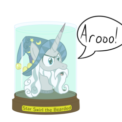 Size: 4096x4096 | Tagged: safe, artist:venaf, star swirl the bearded, pony, unicorn, g4, absurd resolution, aroo, atg 2018, crossover, disembodied head, futurama, head in a jar, implied richard nixon, jar, newbie artist training grounds, simple background, transparent background